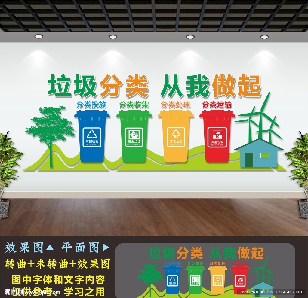 垃圾分類文化墻設計圖 融合廣告設計與公共美育的創新實踐